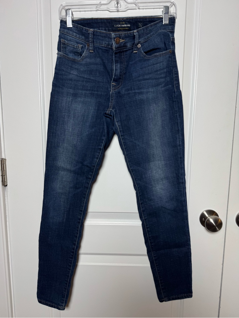 Lucky Brand Ava Skinny Jeans Women’s Size 4/27 Dark Wash Mid Rise Stretch